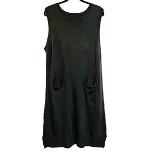 Rokoko Pocketed Midi Knit Sweater Dress Grey Size Medium